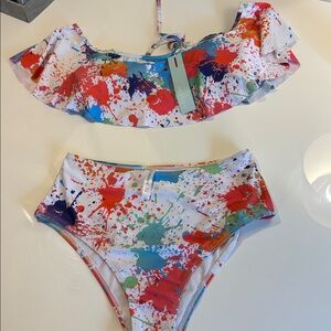 Women’s Dressfo NWT Tankini high waisted bathing suit sz M